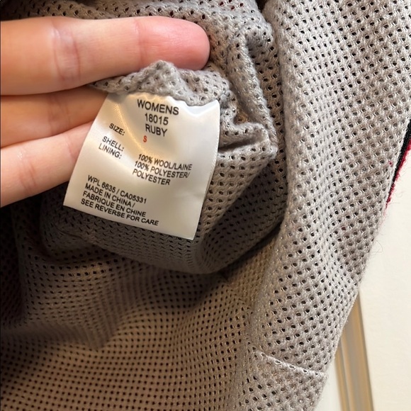 Woolrich Red Boiled Wool Mesh Lined Full Zip Up Vest - Size Small - Picture 15 of 16